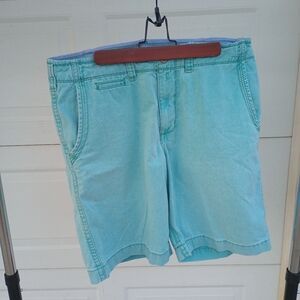 Lee Blue Flat Front Shorts Relaxed Fit
